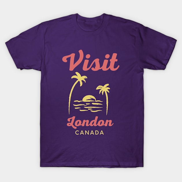 London Canada - Funny Canadian Beach Art T-Shirt by Buster Piper